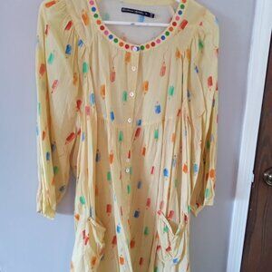 Gudrun Sjoden artist smock blouse XL